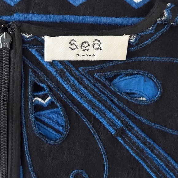 SEA New York Mini Blue Long-Sleeve Gael Cut-Out Tunic Dress - Picture 6 of 7